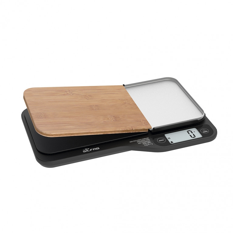Balanza DIGITAL DE COCINA DELI BAMBOO. Con Tabla. Hasta 3 kg.