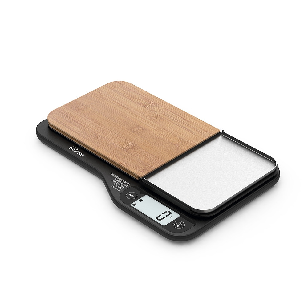 Balanza DIGITAL DE COCINA DELI BAMBOO. Con Tabla. Hasta 3 kg.